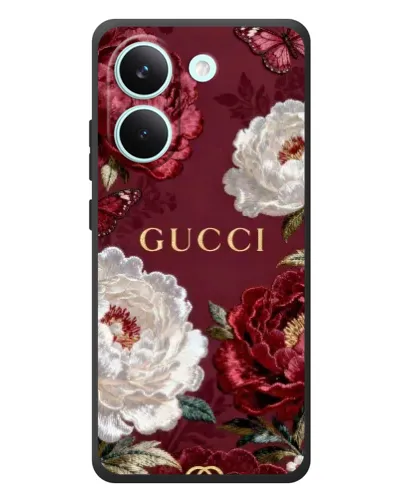 Чехол для Xiaomi Poco X8 Pro с картинкой «Gucci — бордовые розы» Чехол для Xiaomi Poco X8 Pro с картинкой «Gucci — бордовые розы»