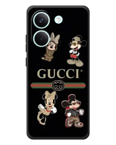 Чехол для Xiaomi Poco X8 Pro с картинкой «Gucci — герои Disney и монограмма» Чехол для Xiaomi Poco X8 Pro с картинкой «Gucci — герои Disney и монограмма»