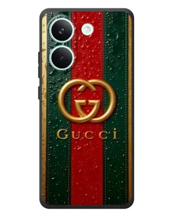 Чехол для Xiaomi Poco X8 Pro с картинкой «Gucci — фирменная полоса и золото» Чехол для Xiaomi Poco X8 Pro с картинкой «Gucci — фирменная полоса и золото»