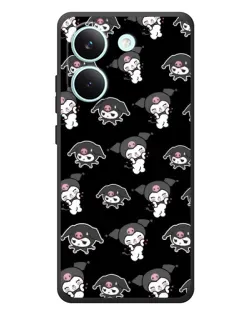 Чехол для Xiaomi Poco X8 Pro с картинкой «Черный паттерн Kuromi» Чехол для Xiaomi Poco X8 Pro с картинкой «Черный паттерн Kuromi»