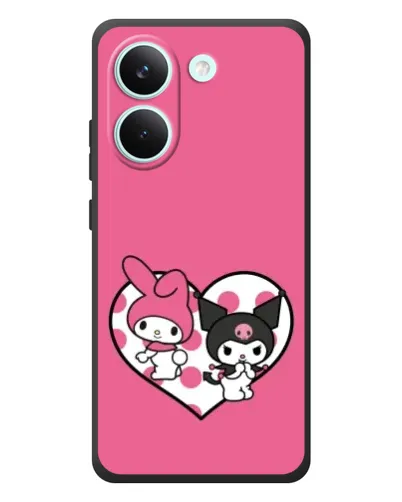 Чехол для Xiaomi Poco X8 Pro с картинкой «Kuromi и My Melody» Чехол для Xiaomi Poco X8 Pro с картинкой «Kuromi и My Melody»