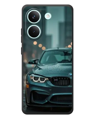Чехол для Xiaomi Poco X8 Pro с картинкой «BMW в огнях города»