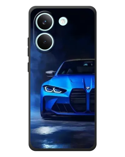 Чехол для Xiaomi Poco X8 Pro с картинкой «Голубая BMW M4»