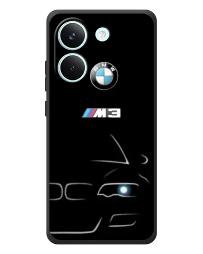 Чехол для Xiaomi Poco X8 Pro с картинкой «Минималистичный принт BMW M3»