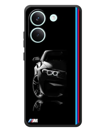 Чехол для Xiaomi Poco X8 Pro с картинкой «Силуэт BMW в темноте»