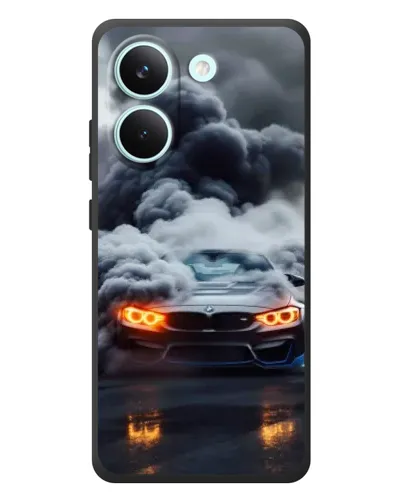 Чехол для Xiaomi Poco X8 Pro с картинкой «BMW в дыму»