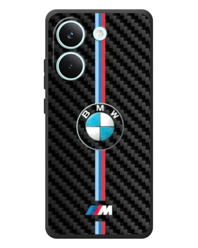 Чехол для Xiaomi Poco X8 Pro с картинкой «Эмблема BMW и карбон»