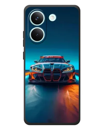 Чехол для Xiaomi Poco X8 Pro с картинкой «BMW — огни неона» Чехол для Xiaomi Poco X8 Pro с картинкой «BMW — огни неона»