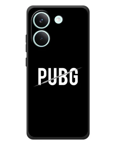 Чехол для Xiaomi Poco X8 Pro с картинкой «PUBG — белый логотип»