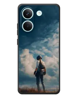 Чехол для Xiaomi Poco X8 Pro с картинкой «Герой PUBG на скале»