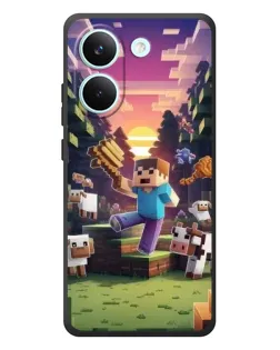 Чехол для Xiaomi Poco X8 Pro с картинкой «Стив на ферме»