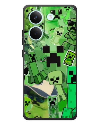 Чехол для Xiaomi Poco X8 Pro с картинкой «Криперы Minecraft»