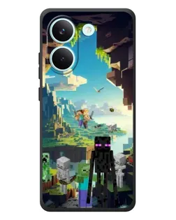 Чехол для Xiaomi Poco X8 Pro с картинкой «Эндермен в лесу»
