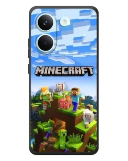 Чехол для Xiaomi Poco X8 Pro с картинкой «Minecraft классический мир»