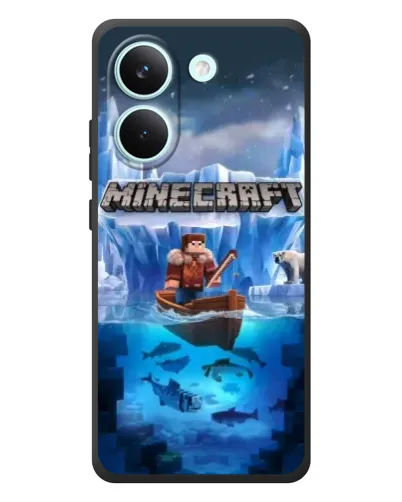 Чехол для Xiaomi Poco X8 Pro с картинкой «Minecraft ледяной мир»