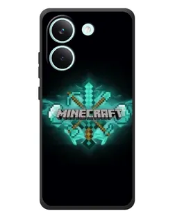 Чехол для Xiaomi Poco X8 Pro с картинкой «Minecraft Diamond лого»