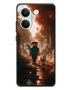 Чехол для Xiaomi Poco X8 Pro с картинкой «Стив в лесу»