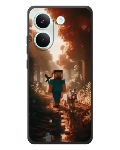 Чехол для Xiaomi Poco X8 Pro с картинкой «Стив в лесу»