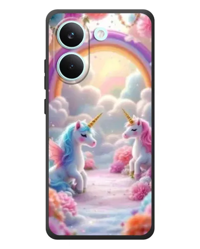 Чехол для Xiaomi Poco X8 Pro с картинкой «Радуга и единороги» Чехол для Xiaomi Poco X8 Pro с картинкой «Радуга и единороги»