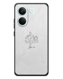 Чехол для Xiaomi Poco X8 Pro с картинкой «Иоанна 3:16 Крест»