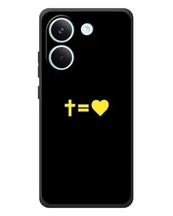 Чехол для Xiaomi Poco X8 Pro с картинкой «Сердце и Крест»
