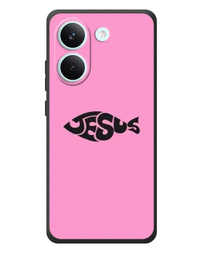 Чехол для Xiaomi Poco X8 Pro с картинкой «Розовый символ Jesus» Чехол для Xiaomi Poco X8 Pro с картинкой «Розовый символ Jesus»