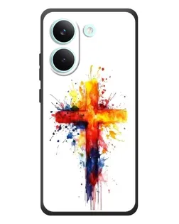 Чехол для Xiaomi Poco X8 Pro с картинкой «Акварельный крест»