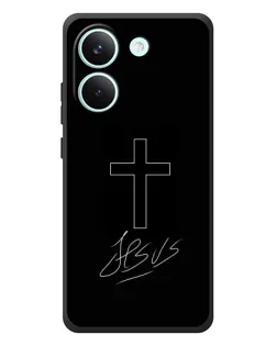 Чехол для Xiaomi Poco X8 Pro с картинкой «Графический крест Jesus» Чехол для Xiaomi Poco X8 Pro с картинкой «Графический крест Jesus»
