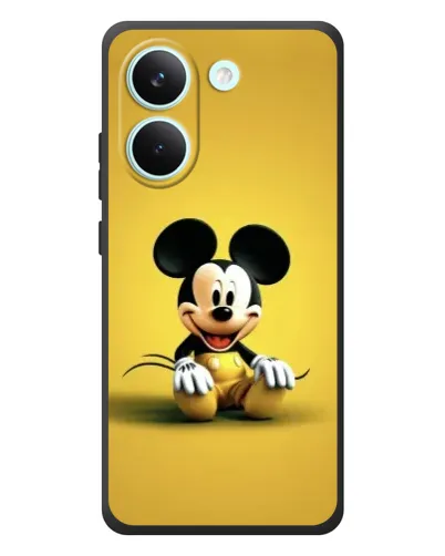 Чехол для Xiaomi Poco X8 Pro с картинкой «Микки на желтом»
