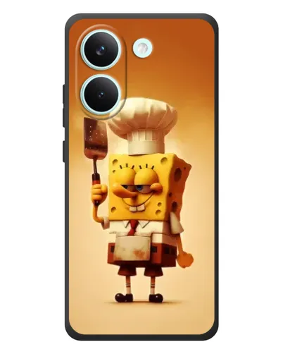 Чехол для Xiaomi Poco X8 Pro с картинкой «Губка Боб повар»