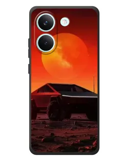 Чехол для Xiaomi Poco X8 Pro с картинкой «Cybertruck на Марсе»