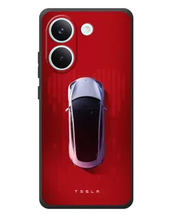 Чехол для Xiaomi Poco X8 Pro с картинкой «Tesla Top View»