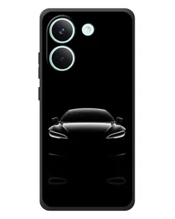 Чехол для Xiaomi Poco X8 Pro с картинкой «Силуэт Tesla Night»