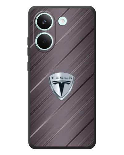 Чехол для Xiaomi Poco X8 Pro с картинкой «Металлическая текстура Tesla» Чехол для Xiaomi Poco X8 Pro с картинкой «Металлическая текстура Tesla»