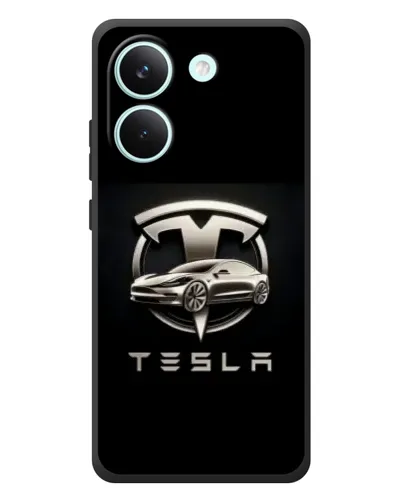 Чехол для Xiaomi Poco X8 Pro с картинкой «Tesla — серебристое авто» Чехол для Xiaomi Poco X8 Pro с картинкой «Tesla — серебристое авто»