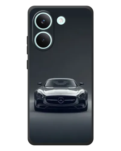 Чехол для Xiaomi Poco X8 Pro с картинкой «Mercedes на черном»