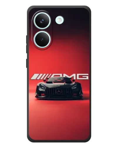Чехол для Xiaomi Poco X8 Pro с картинкой «Mercedes AMG — красная линия»