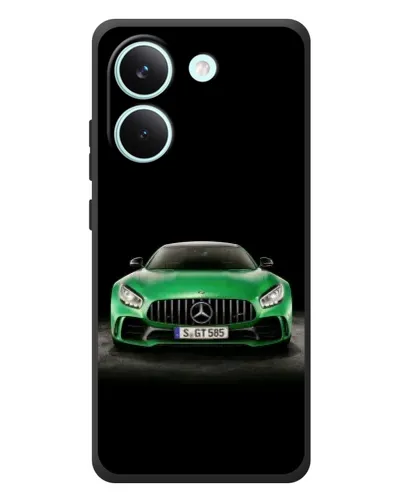 Чехол для Xiaomi Poco X8 Pro с картинкой «Mercedes — неоновый лого»