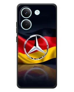 Чехол для Xiaomi Poco X8 Pro с картинкой «Mercedes — флаг Германии»