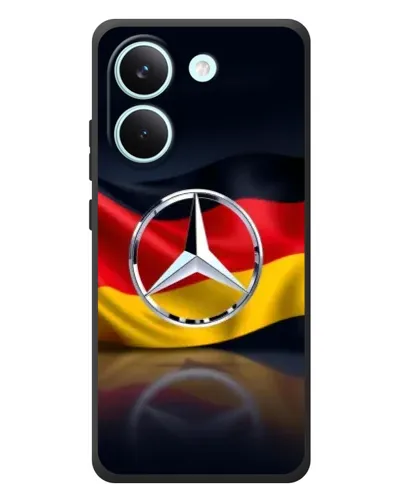 Чехол для Xiaomi Poco X8 Pro с картинкой «Mercedes — флаг Германии»