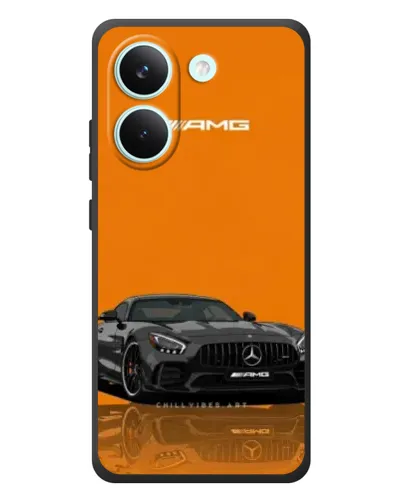 Чехол для Xiaomi Poco X8 Pro с картинкой «Оранжевый Mercedes AMG»