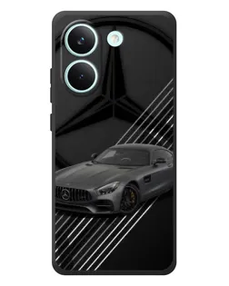 Чехол для Xiaomi Poco X8 Pro с картинкой «Mercedes AMG — графика»