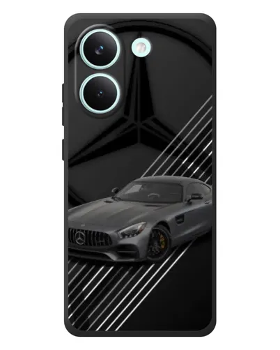 Чехол для Xiaomi Poco X8 Pro с картинкой «Mercedes AMG — графика»