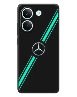 Чехол для Xiaomi Poco X8 Pro с картинкой «Спортивные линии Mercedes» Чехол для Xiaomi Poco X8 Pro с картинкой «Спортивные линии Mercedes»