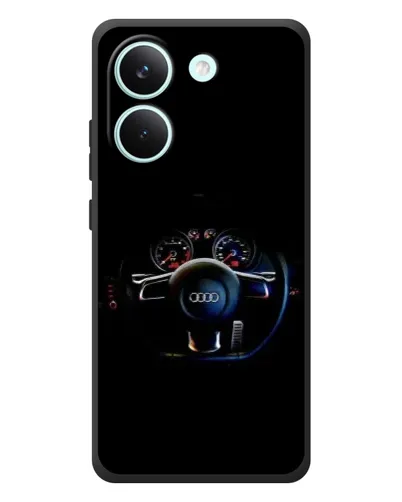 Чехол для Xiaomi Poco X8 Pro с картинкой «Салон Audi — руль»