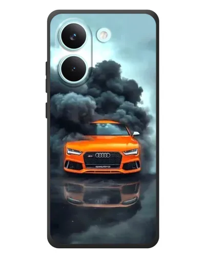 Чехол для Xiaomi Poco X8 Pro с картинкой «Audi в облаках дыма»