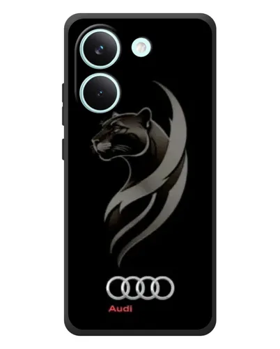 Чехол для Xiaomi Poco X8 Pro с картинкой «Графика — пантера и Audi»