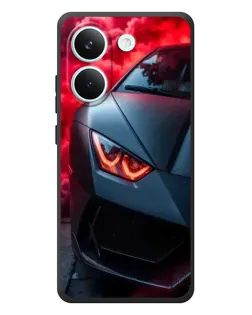 Чехол для Xiaomi Poco X8 Pro с картинкой «Lamborghini красное сияние»