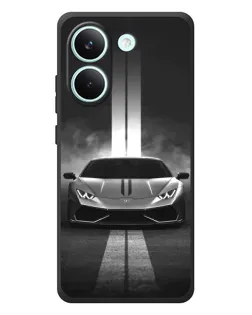 Чехол для Xiaomi Poco X8 Pro с картинкой «Lamborghini симметрия дорог»