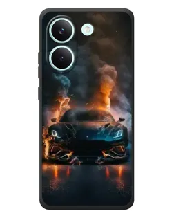 Чехол для Xiaomi Poco X8 Pro с картинкой «Lamborghini дымная эстетика»